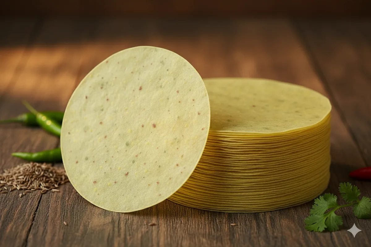 Pure Rice Khichiya Papad — Green Chili
